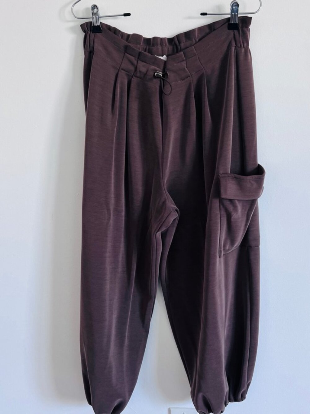 Anthropologie Brown Cargo Parachute Jogger Pants Utility Y2K